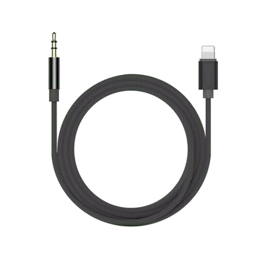 (Black) Lightning to 3.5mm AUX Mic Earphone Adapter Music Plug Audio Cable for iPhone