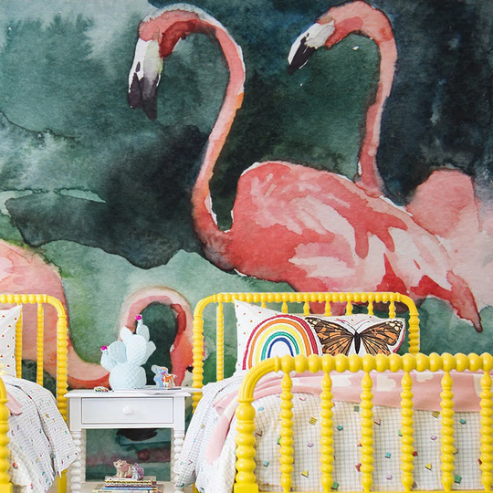 Jayre Flamingo Landscape Flamingo Wallpaper
