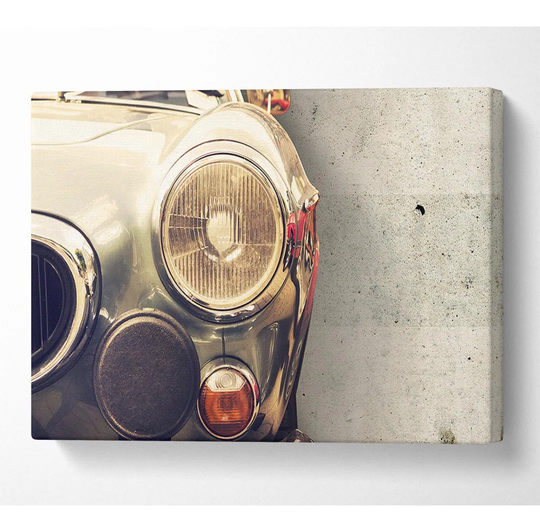 Close up Classic Headlight - Wrapped Canvas Graphic Art