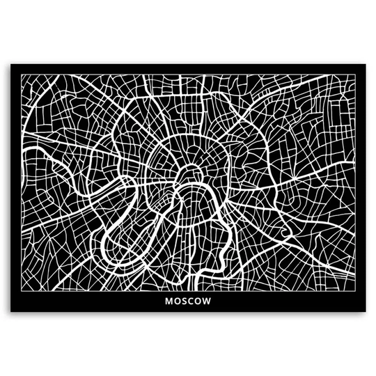 Canvas Print Moscow City Map