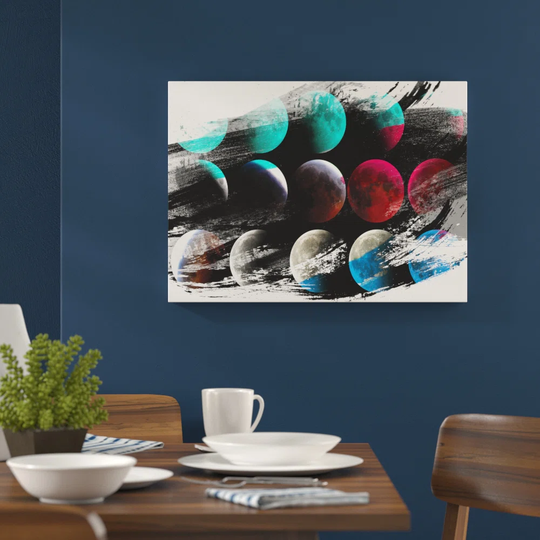 'The Moon in Space' Graphic Art Print Poster