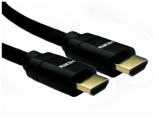1m HDMI 2.1 Certified 8K Cable - Black Braided Cable
