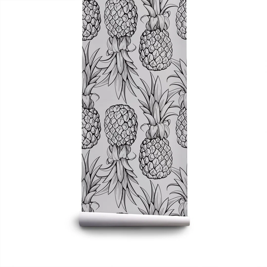 Walllpaper Roll 250X250cm Mural Decoration Kitchen Livingroom Bedroom Wallpaper Material With Print - Pineapples Fruit Floral