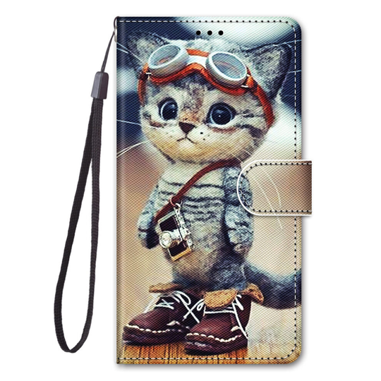 Xiaomi Redmi Note 10 5G Painted Leather Case kitten