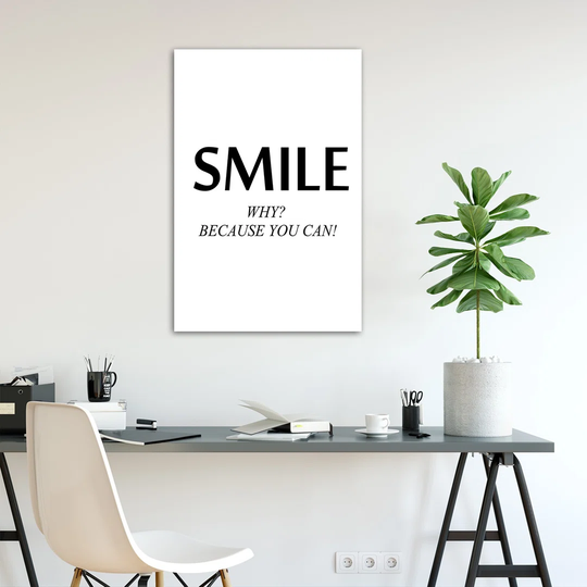 Poster, Smile Caption