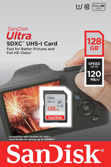 SanDisk Ultra 150MBs SDXC UHS-I Memory Card - 128GB