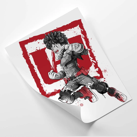 Poster, Sumi-E Jumping Warrior