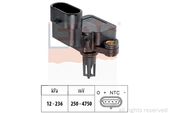 Air Pressure Sensor, height adaptation Made in Italy - OE Equivalent 1.993.109 EPS Facet 1993109