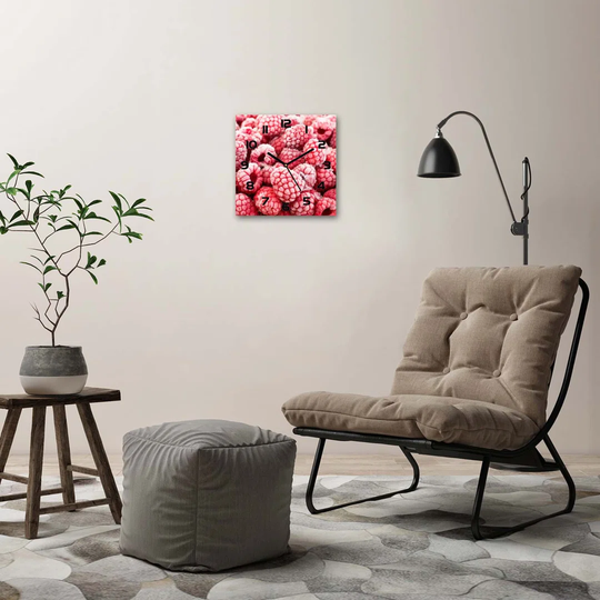 Frozen Raspberries Silent Wall Clock