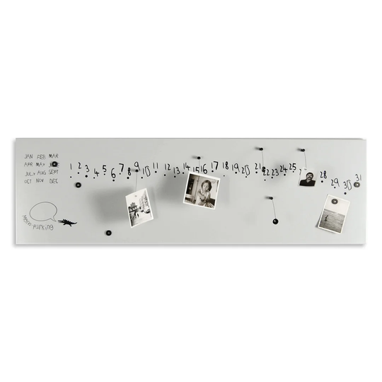 Perpetual Calendar Magnetic Wall Mounted Photo Memo Board