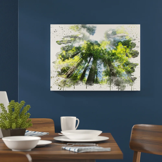 'Sequoia Redwood Tree Forest' Graphic Art Print Poster