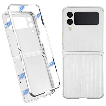 Samsung Galaxy Z Flip3 5G Magnetic Metal Case - Silver