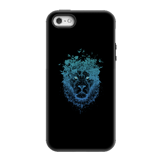 Balazs Solti Lion And Butterflies Phone Case for iPhone and Android - iPhone 5/5s - Tough Case - Gloss
