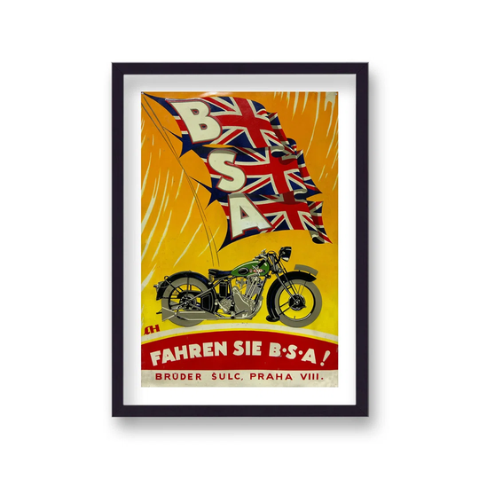 Vintage Advertising Print BSA Motorcyles