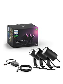 Philips Hue Hue Outdoor Lily Garden Spotlight Set 3X 8W + Base Unit