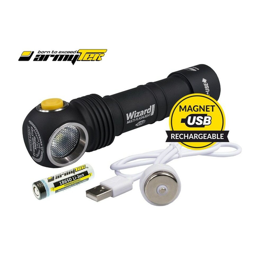 Armytek Wizard (Warm) Magnet USB v3 Cree XP-L 1120 Lumen LED Headlight