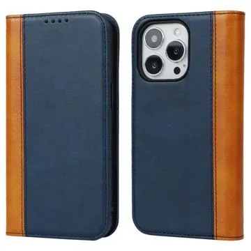 Elegance Series iPhone 14 Pro Max Wallet Case - Blue / Yellow
