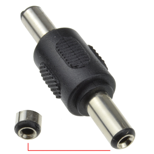 kenable 5.5 x 2.1mm DC Power Coupler Male to Male Plugs Gender Changer Adapter