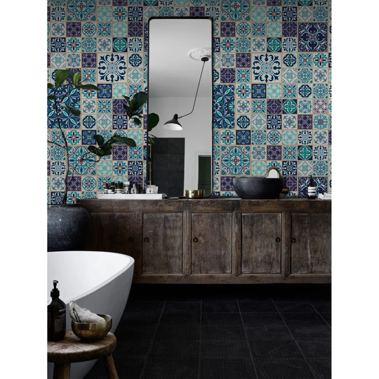 Larisha 2.08m x 1.46m Matte Wallpaper Roll