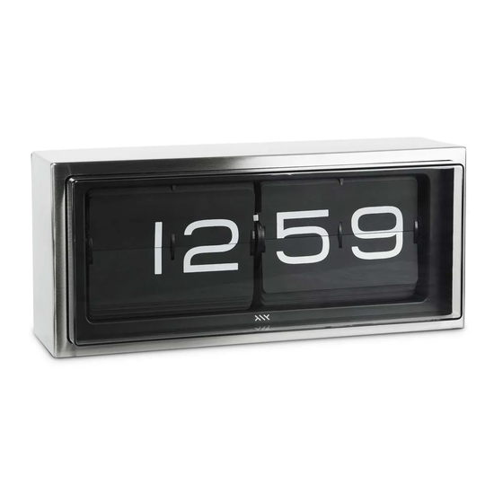 Leff Amsterdam Brick Wall/Desk Clock Stainless Steel - 24H Black Display