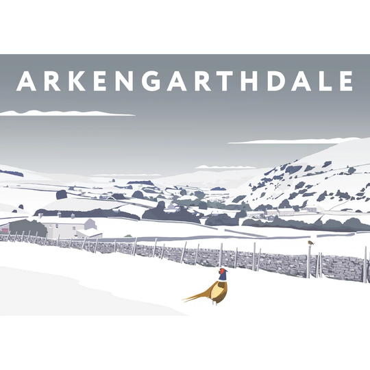 Arkengarthdale Snow by Richard O'Neil Graphic Art Print on Paper