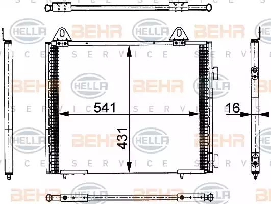 Condenser Air Conditioning 8FC351317-741 by Hella