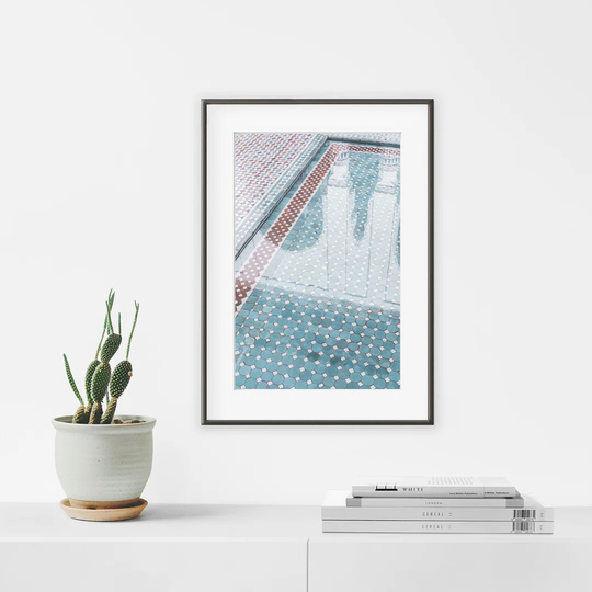 Moroccan Pool - Picture Frame Graphic Art Print on Paper