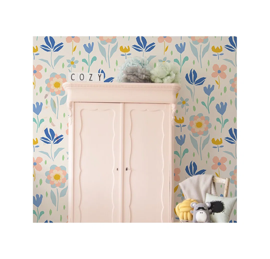 Seaford Geometric Flowers Wallpaper