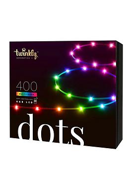 Twinkly 400L Rgb Dots Light, 20 Meter Long, Black Cable, Bt+Wifi, Gen Ii, Ip44