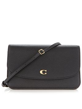 Coach Hayden Polished Pebble Leather Cross-Body Bag - Black