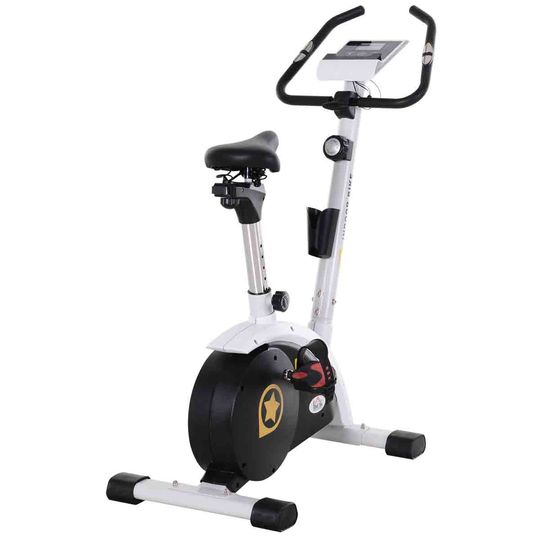 HOMCOM Exercise Bike Stationary Adjust Recumbent Foldable w/ LCD Phone Holder