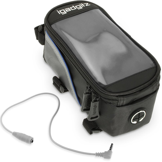 iGadgitz Large Bike Phone Holder, Bike Frame Bag, Reflective Water Resistant Bike Stem Phone Holder Pannier - Mountain Bike, Road Bike, Push Bike,...