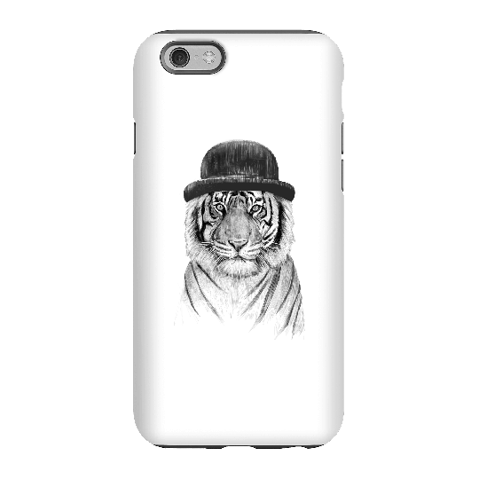 Balazs Solti Tiger In A Hat Phone Case for iPhone and Android - iPhone 6 - Tough Case - Gloss
