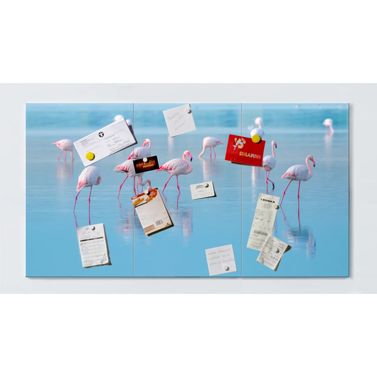 Flamingo Magnetic Wall Mounted Cork Board