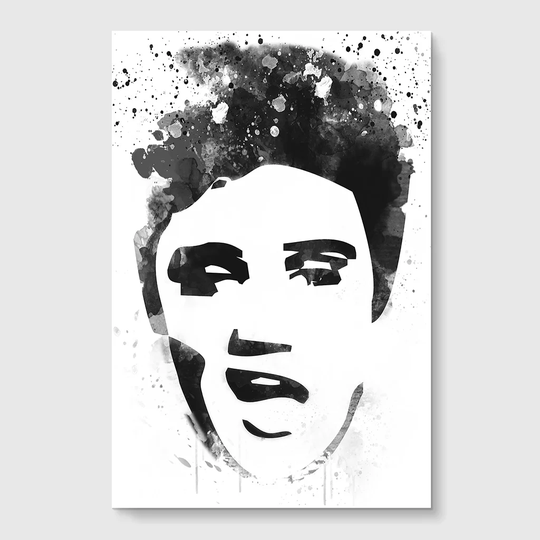 'Elvis Presley Face Art' Graphic Art Print Poster