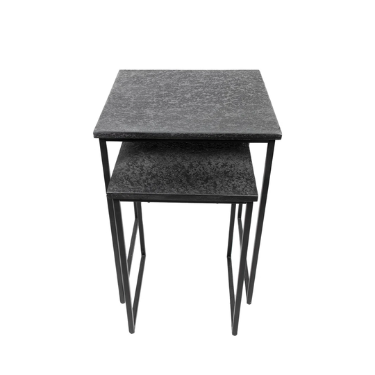 Hosking Stainless Steel Nightstand in Black