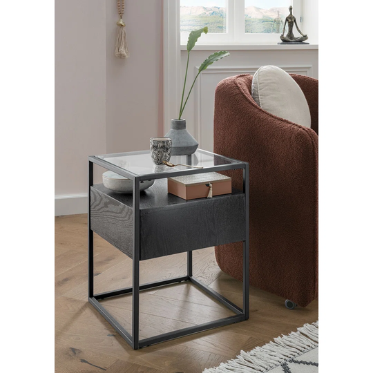 Dilan Side Table with Storage