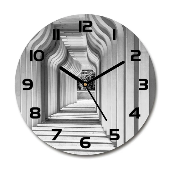 Glass Wall Clock 30Cm Round Decoration Picture Wall Art Modern Decoration Kitchen Living Room Silent - Corridor,67483429