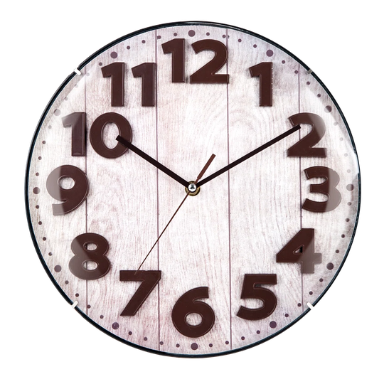 Lifestyle Curved Glass 31cm Wall Clock