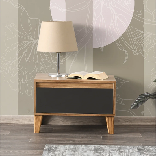 Borkowski 1 Drawer Bedside Table
