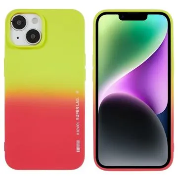X-Level Rainbow iPhone 14 Plus TPU Case - Red / Yellow