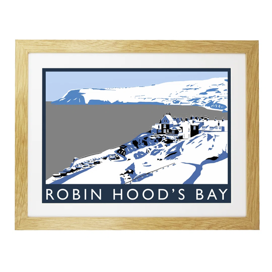 Robin Hoods Bay in Snow by Richard O'Neil - Graphic Art Print on Paper