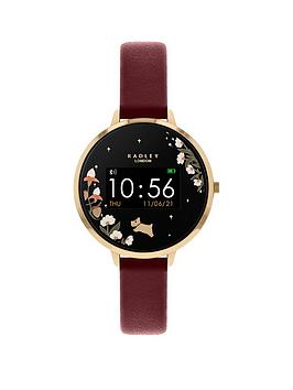 Radley Series 3 Smart Ladies Merlot Strap Floral Dog Watch Rys03-2054