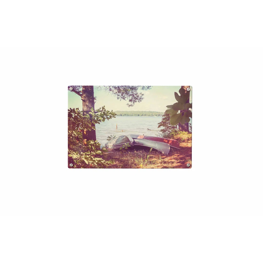 Boats Lake Magnetic Wall Mounted Photo Memo Board