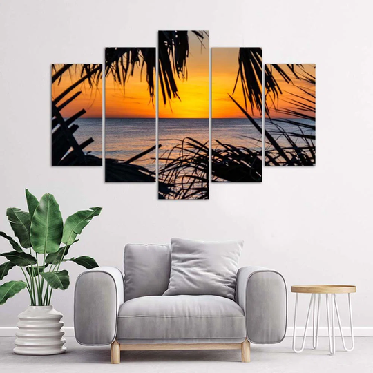 Canvas Print Beach Sea Sand Sunset