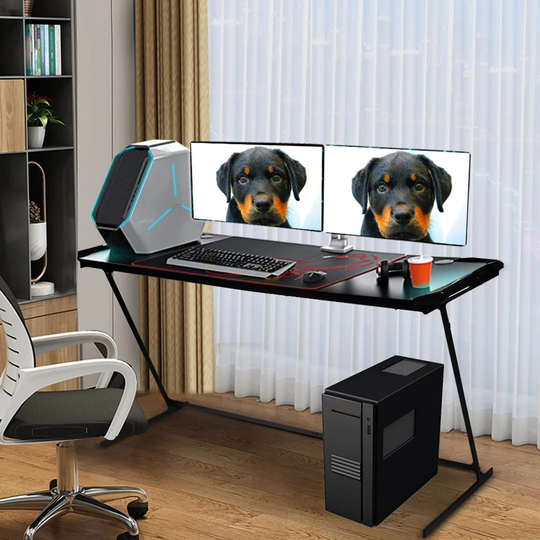 Large Z-Shape Computer Desk