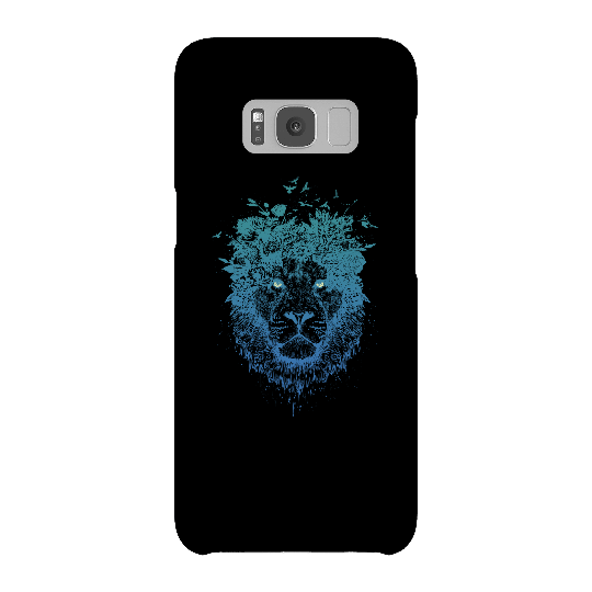 Balazs Solti Lion And Butterflies Phone Case for iPhone and Android - Samsung S8 - Snap Case - Matte