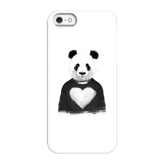 Balazs Solti Panda Love Phone Case for iPhone and Android - iPhone 5/5s - Snap Case - Matte