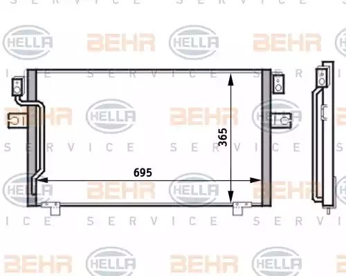 Condenser Air Conditioning 8FC351024-171 by Hella