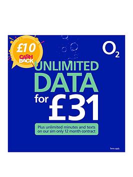 O2 Unlimited Data, Unlimited Minutes And Texts 12 Month Sim Only Plan &Pound;31 Per Month